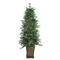 6ft. Pre-Lit Oregon Noble Fir Slim Artificial Christmas Tree in Decorative Planter, Warm White LED Lights